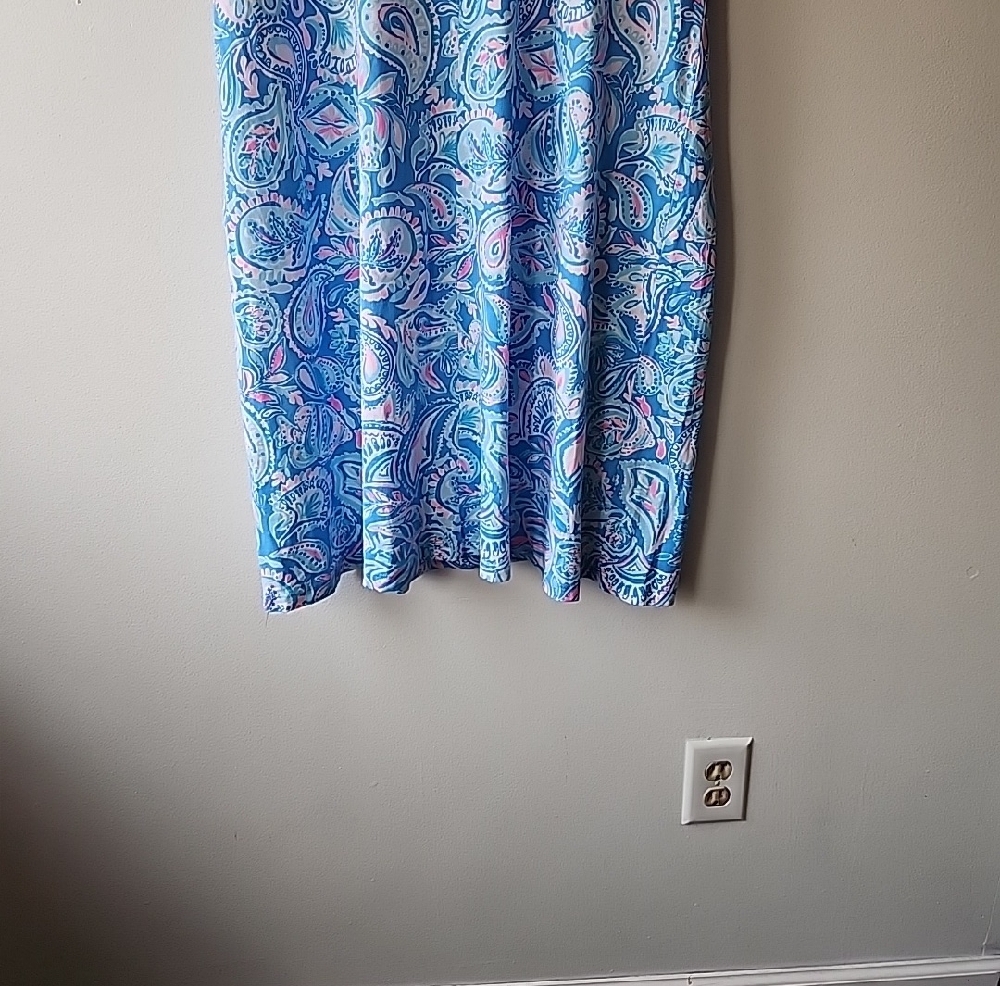 LILLY PULITZER Kimi Knit Dress Zanzibar Blue FISH KISS, Size XXL - Picture 7 of 10